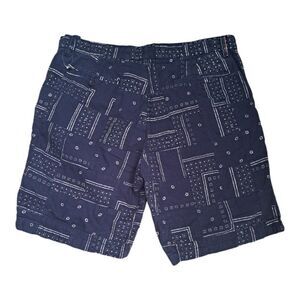 Tommy Hilfiger Men's Patchwork Casual Printed Travel Shorts Blue Sz 36